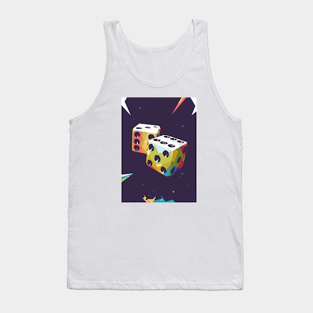 Dice Background Tank Top by Paradox Studio